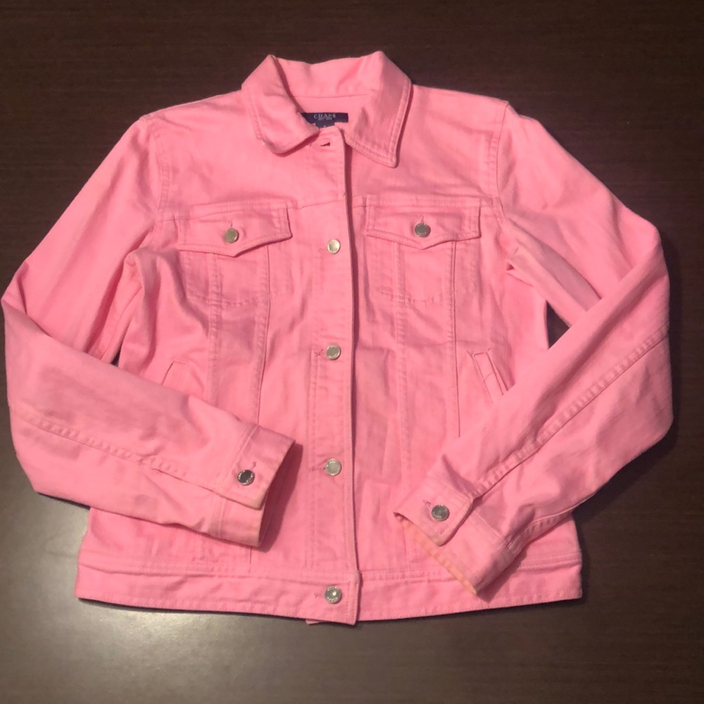Chaps Pink Denim Jacket size Small